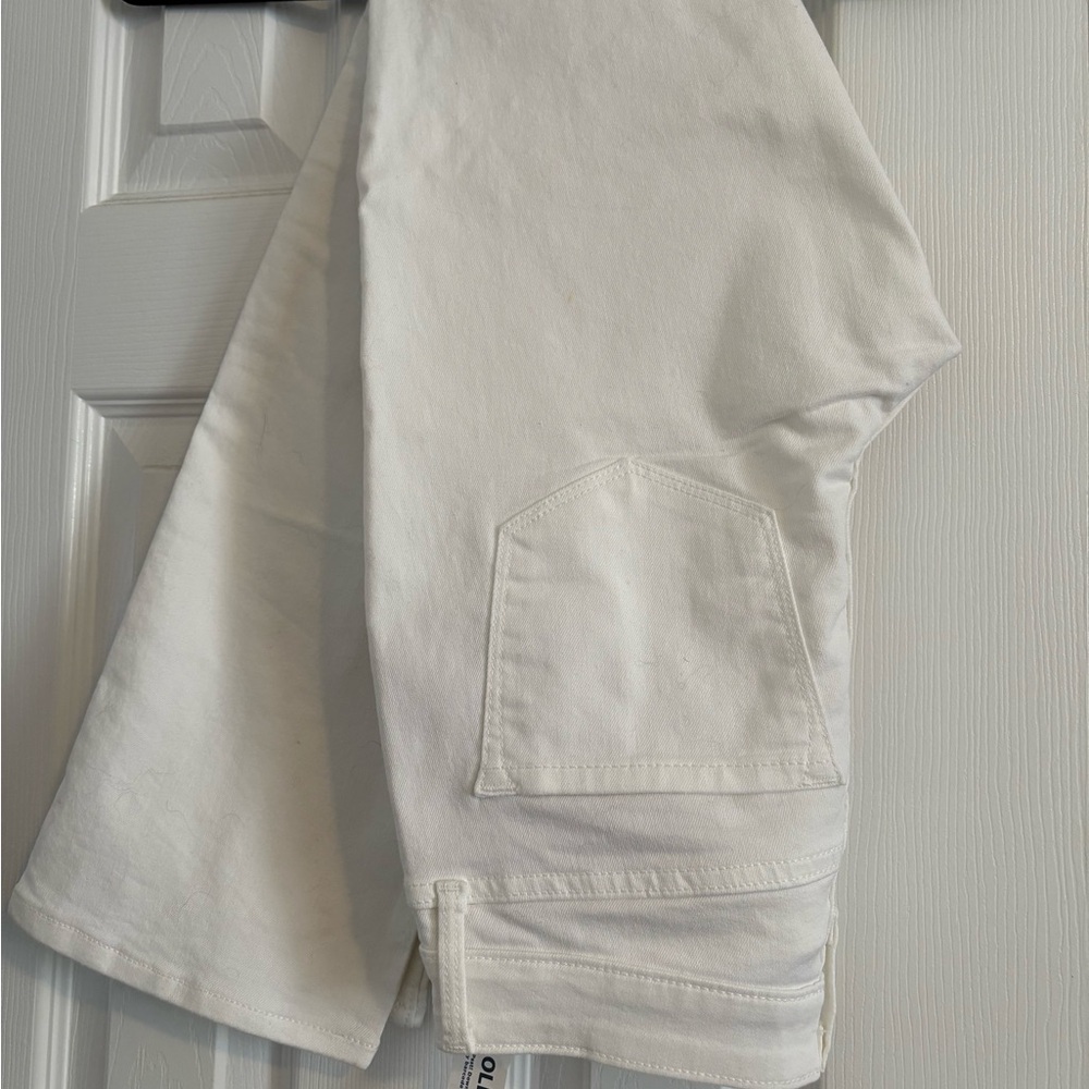 White Denim Jeans Old Navy Womens 4 Mid-Rise Wow Boot Cut NWT